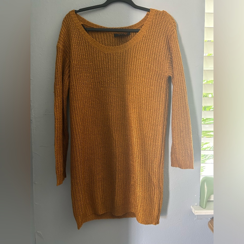 Super soft comfy orange sweater dress